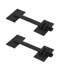 Black Iron Gate Flip Latch 12 Inch Large Heavy Duty Antique Two Sided Flip Locks Rust Resistant Powder Coated Barn Door And Fence Gate Latches With Hardware Pack Of 2