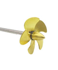 Copper 5 Blade RC Boat Propeller 31mm M4 Prop For 4mm Shaft Right Handed Rotating Prop For Scale Marine Submarine Tug And Fishing Boat