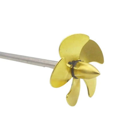 Copper 5 Blade RC Boat Propeller 31mm M4 Prop For 4mm Shaft Right Handed Rotating Prop For Scale Marine Submarine Tug And Fishing Boat