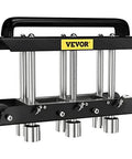 Three Station Edge Roller Bender for Sheet Metal Fabrication, 0-90 Degree Bends, Heavy Duty All Metal Build, Black and Silver Finish