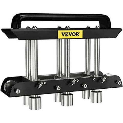 Three Station Edge Roller Bender for Sheet Metal Fabrication, 0-90 Degree Bends, Heavy Duty All Metal Build, Black and Silver Finish