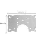 5Pack Stainless Steel Cabinet Hinge Repair Plates With Dimensions Visible, 3.54x1.97 Inches, For Kitchen Cupboards And Doors