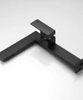 Matte Black Ultra Thin Vessel Sink Faucet With Single Handle Waterfall Spout, Solid Brass 1 Hole Lavatory Vanity Tap For Washstands