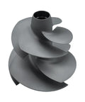 Heavy Duty Stainless Steel Eight Blade Thin Shaft Boat Propeller 155.5 Mm Fits 130 And 170 Hp Outboards side view angle
