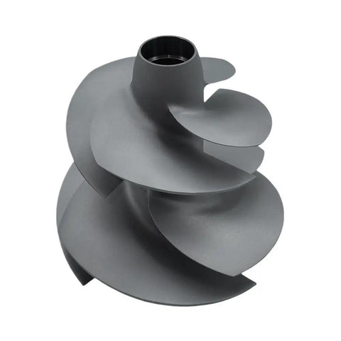 Heavy Duty Stainless Steel Eight Blade Thin Shaft Boat Propeller 155.5 Mm Fits 130 And 170 Hp Outboards side view angle