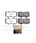PowerStop Z36 carbon-ceramic front brake pads kit with hardware for Lexus GX460 and Toyota 4Runner; includes 4 pads and installation hardware