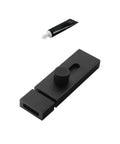 Tough As Nails Rustproof Slide Bolt Latch For Outdoor Garden Gates And Backyard Fences Featuring Oxidation Resistant Barrel Lock Hardware Built For Direct Wood Mounting And Easy Peasy Shutting, showing black slide bolt latch with knob.