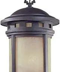 Sedona 11 Inch Outdoor Hanging Lantern In Oil Rubbed Bronze With Weatherproof Cast Aluminum Construction, amber glass shade