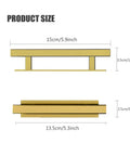 Self Adhesive Pull Handles 10 Pack Gold ABS Plastic Wardrobe Cabinet Drawer Pulls For Furniture No Drill Easy Install On Glass Tile Wood And Other Smooth Surfaces. product size 15cm by 3.5cm gold ABS handle