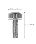 M6x20 Nickel Plated Crown Head Rack Screw with Washer, Quick Clip Install, Heavy Duty Hardware for Server Racks