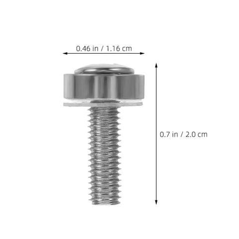 M6x20 Nickel Plated Crown Head Rack Screw with Washer, Quick Clip Install, Heavy Duty Hardware for Server Racks