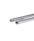 Duo Pack 6mm By 400mm Linear Motion Rods With End Hollow Shafts And M3 Screws For 3D Printers And CNC Machines, 3mm Inner Hole, Ideal For Smooth, Precise Guided Movement; dual steel rods with threaded ends