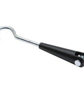 Close-up of a single stainless steel hook from the 12 Pack Universal Mount Hooks For Painter Drying Racks, showcasing the swivel design.