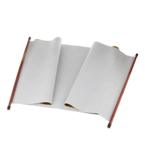 Water Writing Scroll Paper For Calligraphy Practice Blank Scroll Sheets White Flannel Storage Reusable Practice Papers Ink And Brush Friendly Easy Roll And Safe Storage Multiuse Scroll Paper Set, rolled open with visible texture.