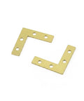 1.57 Inch L Shaped Corner Bracket Gold Iron Angle Brace For Furniture Assembly And DIY Repairs, 90 Degree Joint Reinforcement