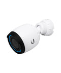 25 Pack Box Renewed UniFi 4K Ultra HD Outdoor Bullet Network Camera angled view, weatherproof build, plug and play setup.