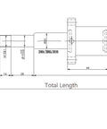 Technical diagram of 20mm Ball Screw SFU2010 RM2010 Anti Backlash With Nut 500mm Length 10mm Lead CNC Machine setup for BK BF15