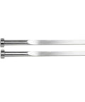 Two SKD61 straight punch ejector pins from the 10 Piece SKD61 Straight Punch Ejector Pin Set for Plastic Molds Flat Blade Ejector Pins to Remove Ejector Ribs From Parts Heavy Duty Tool Steel 1.5x7x8x200x50N, showcasing flat blade design.