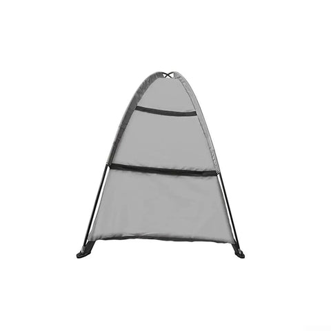Collapsible Camping Storage Organizer With Nine Shelves, Heavy Duty Oxford Cloth Gear Rack for RV Travel, Portable Gray view