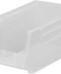 Grab and Go Stackable Plastic Storage Bins for Garage Pantry and Craft Organization Clear 11 by 8 by 7 Inches 6 Pack Holds Up to 50 Pounds Durable Space Saving Organizer