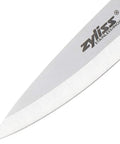 Close-up of stainless steel blade from Three Piece Peeling And Paring Knife Set With Covers For Easy Fruit And Veg Prep