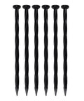 No Dig 8 Inch Nylon Spiral Landscape Edging Anchoring Spikes Pack Of 6 Black For Securing Edging And Landscape Fabric In Your Yard