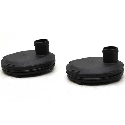 Heavy Duty Black Boat End Cap Kit For Mercury And Quicksilver Watercraft With Snap-In Fit Premium Replacement Part 11008M0065672 For Slick Stylish Upgrades. two black plastic boat end caps