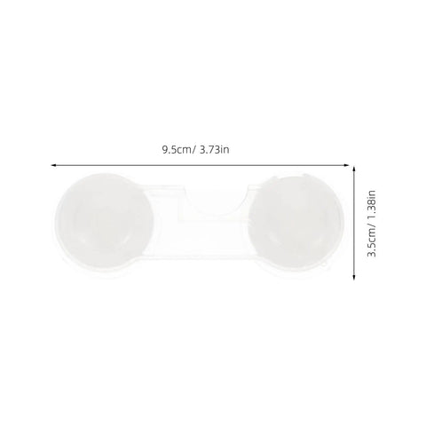 Kid Proof Cabinet And Fridge Safety Locks Set 10 Pieces In Transparent ABS Material with measurements 9.5cm by 3.5cm