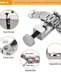 Watch Repair Tool Kit With 149 Piece Set For Link Removal And Battery Replacement For DIY Beginners And Pros, instructional guide