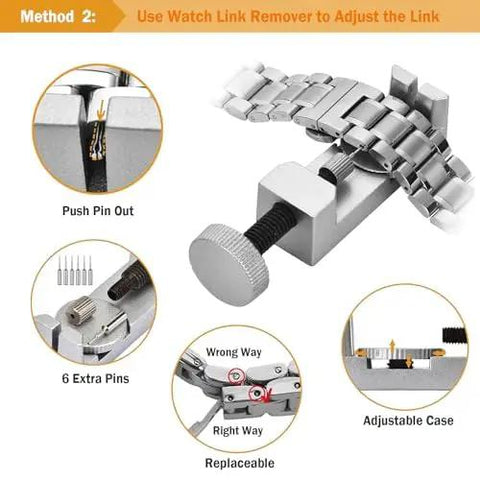 Watch Repair Tool Kit With 149 Piece Set For Link Removal And Battery Replacement For DIY Beginners And Pros, instructional guide
