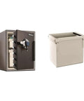 Fireproof And Waterproof Safe With Dial Combination 2.05 Cu Ft Capacity UL Classified For One Hour At 1700F ETL Verified For 24 Hour Water Submersion Gray And Black Finish Includes 917 File Organizer Accessory