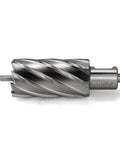 Annular cutter with Weldon shank, 1-1/4 in cutting diameter, 2 in depth, HSS bit for magnetic drill press