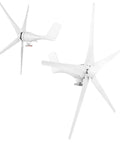 1600W Vertical Axis Wind Turbine Generator For Off Grid Power with 5 blade design and 12V DC output, side view