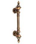 Retro European Style Sliding Door Handle For Wood And Glass Doors, Zinc Alloy Die Cast Construction, Electroplated Finish, vertical view