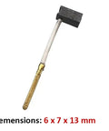 Premium Carbon Brush Replacement Set For Power Tools Compatible With Dewalt Milwaukee Craftsman, graphite contact 6x7x13 mm.
