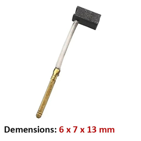 Premium Carbon Brush Replacement Set For Power Tools Compatible With Dewalt Milwaukee Craftsman, graphite contact 6x7x13 mm.
