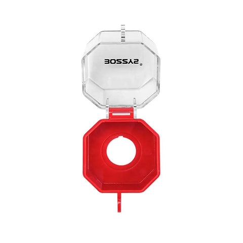 Emergency Stop Push Button Switch With Transparent Protection Cover Red Stop Box Key Lock For Electrical Equipment Safety And Lockout Heavy Duty Industrial Grade Button Guard