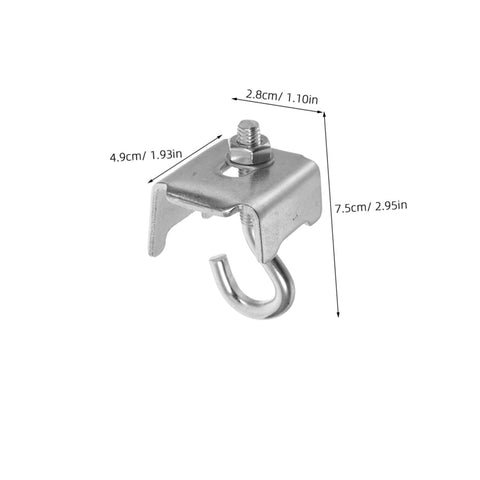 Rock Solid Heavy Duty Girder Clamp Hooks With Pipe Support Brackets For Warehouse Shelving And Garage Storage Racks Boss Grade Universal Metal Hardware Set