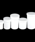 Top Shelf PTFE Centrifuge Tube With Tight Screw Cap And Secure Seal Pad For Legit Acid Alkali Resistant Lab Testing Solvent Proof Samples In 250 Milliliter Capacity - Various white cylindrical containers.