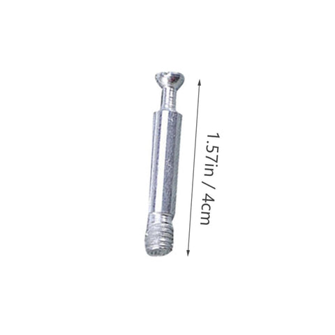 Furniture Connecting Cam Bolt Nuts Set With Locking Cam Fittings And Dowels For Cabinets Stable Corner Connection And Uniform Force Iron And Aluminum Alloy Hardware 24 Pieces, 1.57in length cam bolt