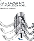 Rock Solid Wall Mounted Coat Rack Heavy Duty Zinc Alloy showing strong, stable hooks for secure wall mounting.
