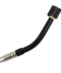 15AK Brass Solder Neck For MIG Welder High Heat Resistant Durable Consumables And Hardware Supplies For Tough Jobs angled view, brass and black materials.