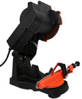 Heavy Duty 110V Electric Chainsaw Sharpener with a Snappy 4800 RPM Bench Grinder Setup side view showcasing adjustable angle feature.