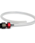 Oil Filter Drain Tool for Toyota, Lexus, and Scion Cars with clear tube and threaded connector for cartridge style oil filters.