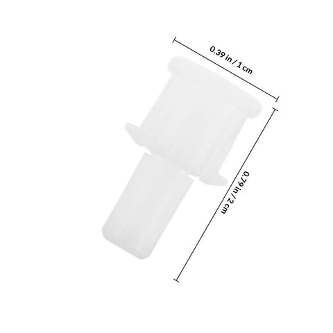 Whisper Quiet Air Conditioner Deflector Bushing Sweep Clips White Plastic Stabilizer Brackets For Secure Cooling And Cabinet Door Fronts Replacement, 2cm
