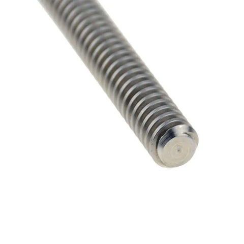 Upgrade Your 3D Printer With This Sweet 3d Printer Lead Screw Kit Including T8 Threaded Rod, Brass Nut, Bearing Brackets, And Flexible Coupling For Smooth Vertical Motion And Reliable Print Quality Today. T8 stainless steel threaded rod close-up