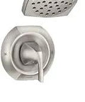 Lindor Shower Set With Spot Resist Brushed Nickel Finish, WaterSense Certified, Posi Temp Valve With 1222 Cartridge, bathtub spout view