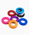 No BS 6063 T6 Aluminum Flat Washers In Titanium Gray Anodized Coating Built Tough For Quick Fixes With Superior Corrosion Resistance And Precision Machined Edges Fits M3 To M10 Screws Flawlessly In A Twenty Piece Set You Will Love with colorful aluminum washers.
