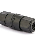 RJ45 Waterproof Ethernet Connector for Marine and Outdoor Use, shown in black with rugged seal tight design for thermal cameras.
