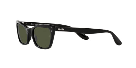 Lady Burbank Cat Eye Sunglasses For Women Black Frame With Green Lenses 55mm Ultra UV Protection X Small Fit Side View